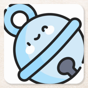 Klingelglocke Rechteckiger Pappuntersetzer