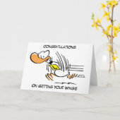 Klingeln-Ente Wings Karte (Gelbe Blume)