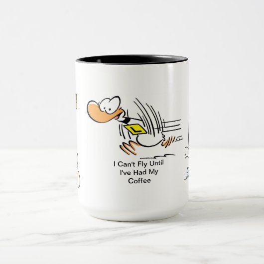 Klingeln-Enten-Fliegen-Kaffee-Tasse Tasse (Zentrum)