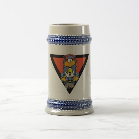 Klingeln-Enten-Luftfahrt-Cartoon-Bier Stein Bierglas (Mittel)