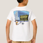 Klingeln-Enten-lustiger Doppeldecker-Cartoon T-Shirt (Rückseite)