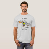 Klingeln-Enten-lustiges Fliegen-Shirt T-Shirt (Vorne ganz)