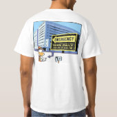 Klingeln-Enten-radfahrenabbruchs-Cartoon-T - Shirt (Rückseite)