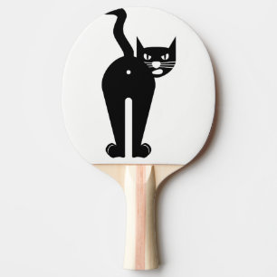 Klingeln Pong Paddel. Katze Tischtennis Schläger
