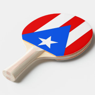 Klingeln pong Paddel mit Flagge von Puerto Rico, Tischtennis Schläger