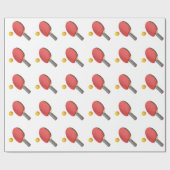 Klingeln pong Schläger und Ball Geschenkpapier (Flach)