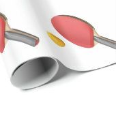 Klingeln pong Schläger und Ball Geschenkpapier (Rolleneckpunkt)