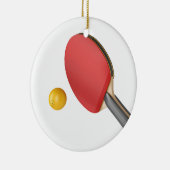 Klingeln pong Schläger und Ball Keramikornament (Rechts)
