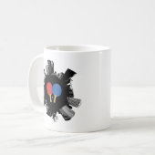 Klingeln Pong Stadt Kaffeetasse (Vorderseite Links)