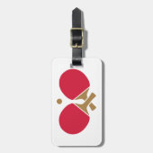 Klingeln Pong Tischtennis Gepäckanhänger (Vorderseite vertikal)