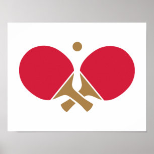 Klingeln Pong Tischtennis Poster