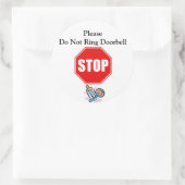 Klingeln Sie nicht an der Türklingel Runder Aufkleber (Tasche)