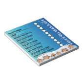 Klingelnde Lebkuchen-Stimmzettel-Notizblock Blau Notizblock (angewinkelt)