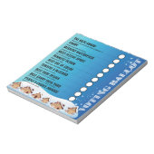 Klingelnde Lebkuchen-Stimmzettel-Notizblock Blau Notizblock (Rotiert)