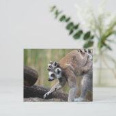 Klingelschwanzmutter und Baby Postkarte (Stehend Vorderseite)