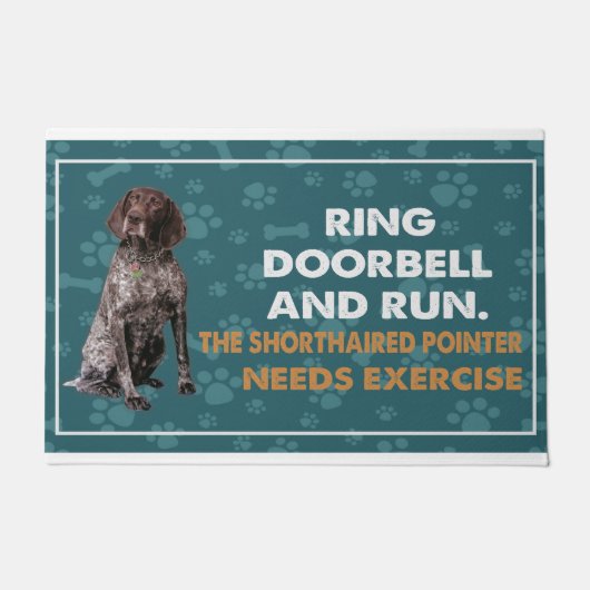 Klingeltür anziehen und den kurzhaarigen Zeiger la Fußmatte (Vorderseite)