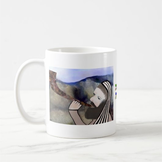 Klingen Sie die Shofar-Tasse Kaffeetasse (Links)