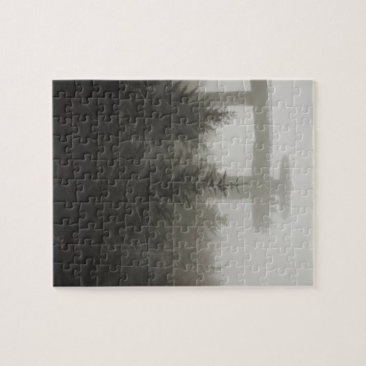 Klingmans Dome im Nebel - GSMNP - 8x10 Puzzle (Horizontal)