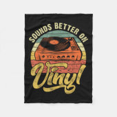 Klingt besser auf Vinyl - Music Lover Disk Platten Fleecedecke (Vorderseite)