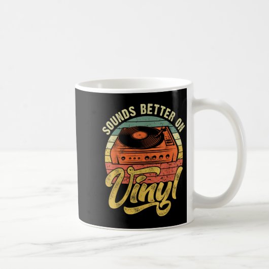 Klingt besser auf Vinyl - Music Lover Disk Platten Kaffeetasse (Rechts)