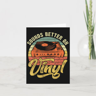 Klingt besser auf Vinyl - Music Lover Disk Platten Karte