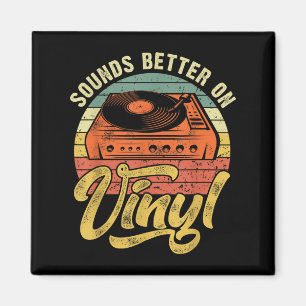 Klingt besser auf Vinyl - Music Lover Disk Platten Magnet