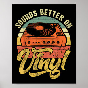 Klingt besser auf Vinyl - Music Lover Disk Platten Poster