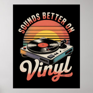 Klingt besser auf Vinyl Poster