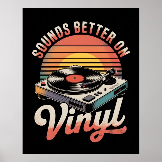 Klingt besser auf Vinyl Poster (Vorne)