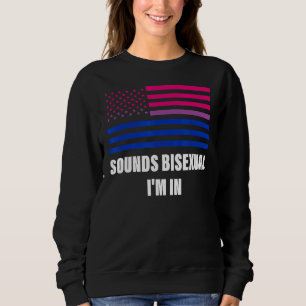 Klingt Bisexuell Ich bin in Bisexuell Flag Lgbt Ga Sweatshirt