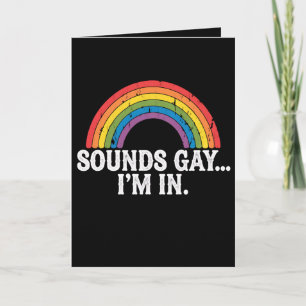 Klingt gay ich bin in Regenbogen LGBTQ Vintage Ret Karte