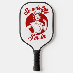 Klingt Gay Ich Bin Vintage Lesbische Cowgirl Howdy Pickleball Schläger