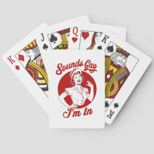 Klingt Gay Ich Bin Vintage Lesbische Cowgirl Howdy Spielkarten