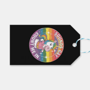 Klingt Gay Zähl Mich Ein Einhorn Regenbogen LGBTQ Geschenkanhänger