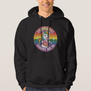 Klingt Gay Zähl Mich Ein Einhorn Regenbogen LGBTQ Hoodie