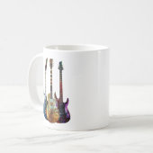Klingt nach Musik. Farbige Gitarre Kaffeetasse (Vorderseite Links)