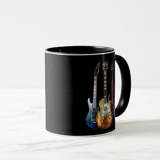 Klingt nach Musik. Farbige Gitarre Tasse (VorderseiteRechts)