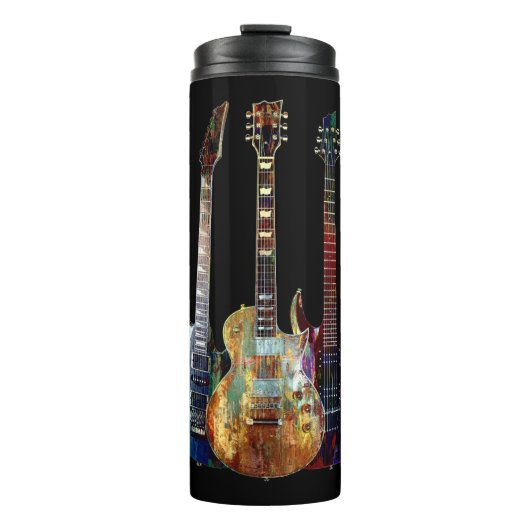 Klingt nach Musik. Farbige Gitarre Thermosbecher (Vorderseite)