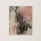 Klingt nach Musik. Geige Puzzle (Vertikal)