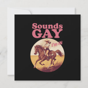 Klingt schwul, ich bin bei Lesben-Western-Pride-Fo Einladung