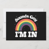 Klingt schwul Ich bin im LGBTQ-Monat Einladung (Vorderseite)