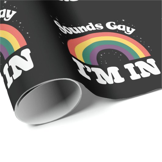 Klingt schwul Ich bin im LGBTQ-Monat Geschenkpapier (Rolleneckpunkt)