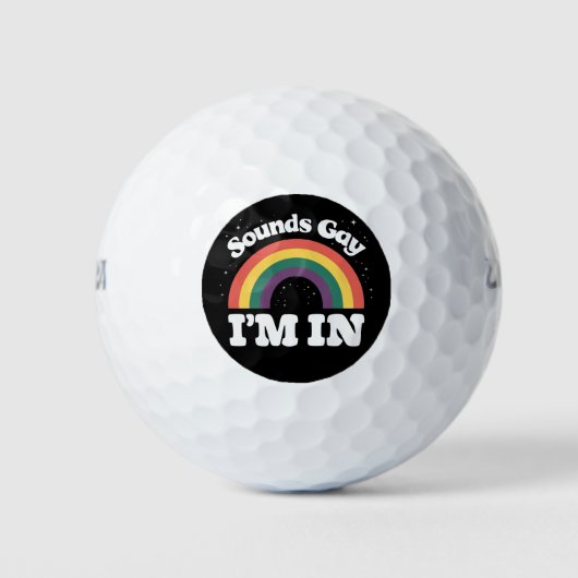 Klingt schwul Ich bin im LGBTQ-Monat Golfball (Vorderseite)