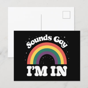 Klingt schwul Ich bin im LGBTQ-Monat Postkarte