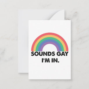 Klingt schwul, ich bin im Regenbogen-Stolz-Monat s Mitteilungskarte