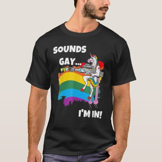 Klingt schwul Ich bin in einem Monat mit lgbt-Stol T-Shirt (Vorderseite)