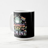 Klingt schwul, ich bin in Froschdesign Kaffeetasse (Vorderseite Links)