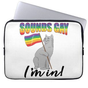 Klingt schwul, ich bin in Katze Laptopschutzhülle
