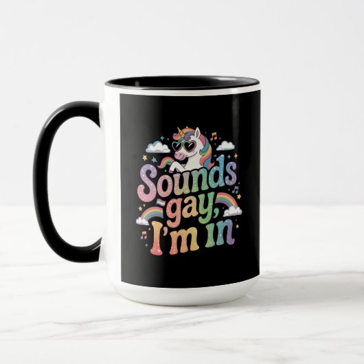 Klingt schwul Ich bin in LGBT Stolz Regenbogen Ein Tasse (Links)