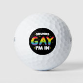 Klingt schwul Ich bin in lustigem LGBT-Stolz Golfball (Vorderseite)
